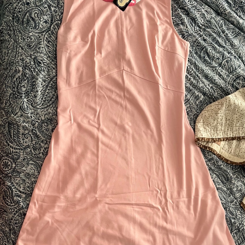 NWT Voodoo Vixen Pink Dress with unique embroidered collar